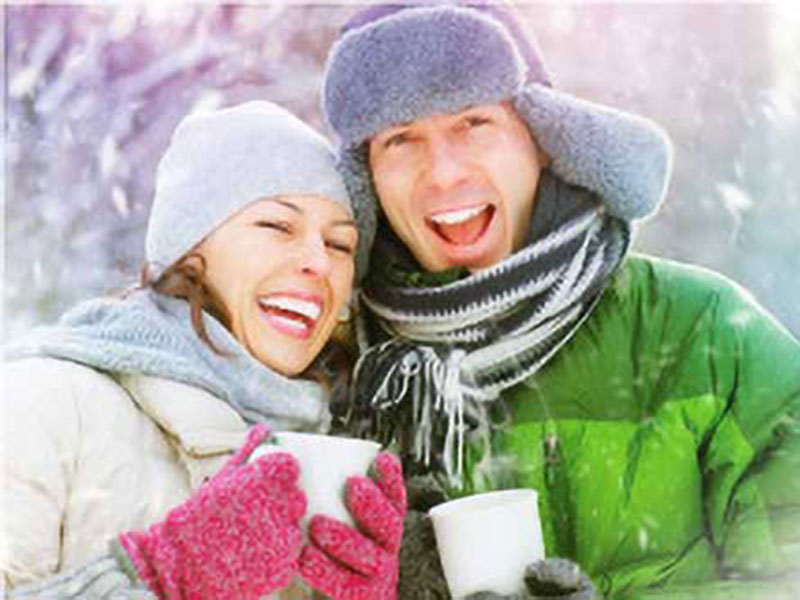 A couples on a winter attire
