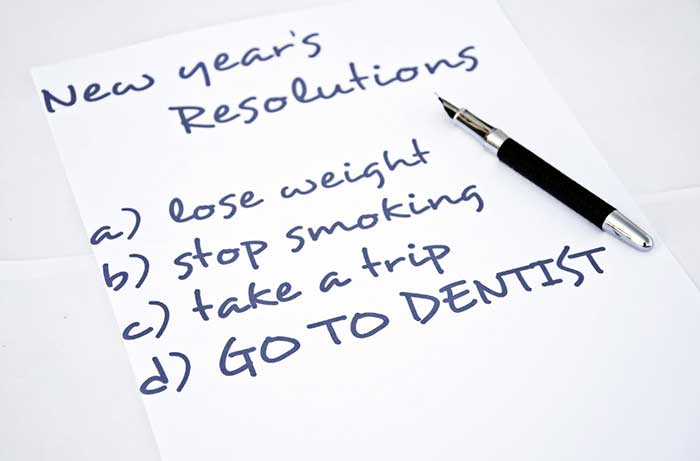 New year resolutions written on paper in Edmonton, AB
