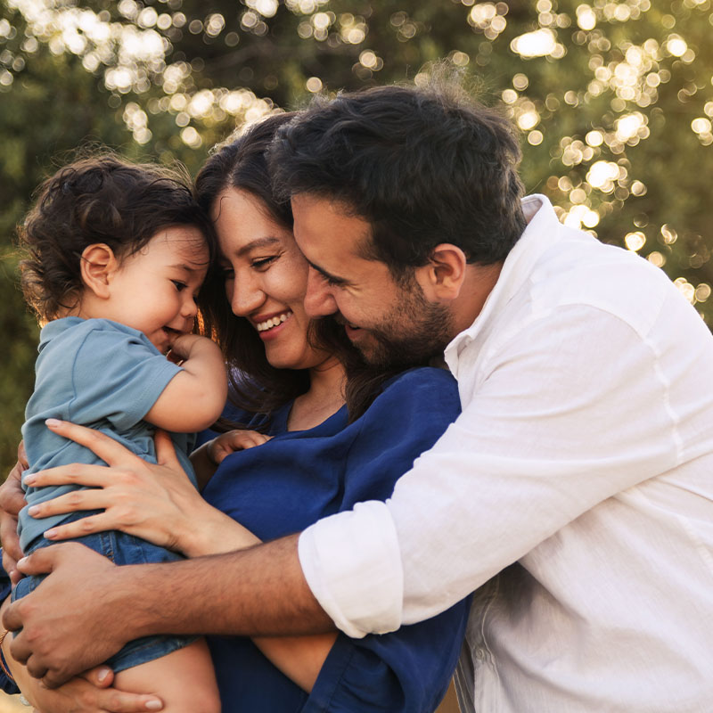 A family together, showcasing family dentistry care in Edmonton, AB