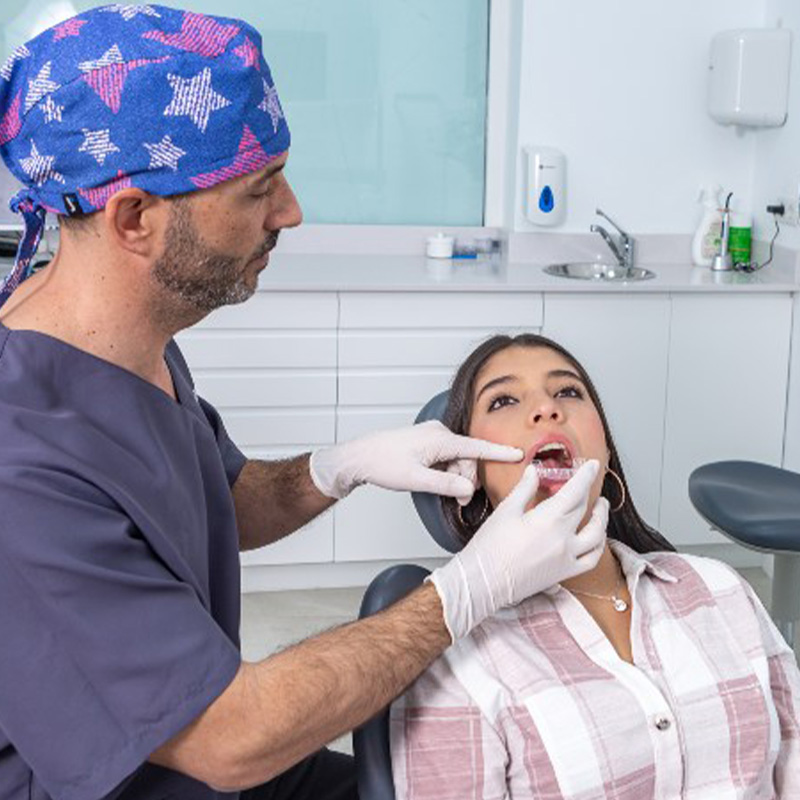 patient being fitted for invisalign treatment